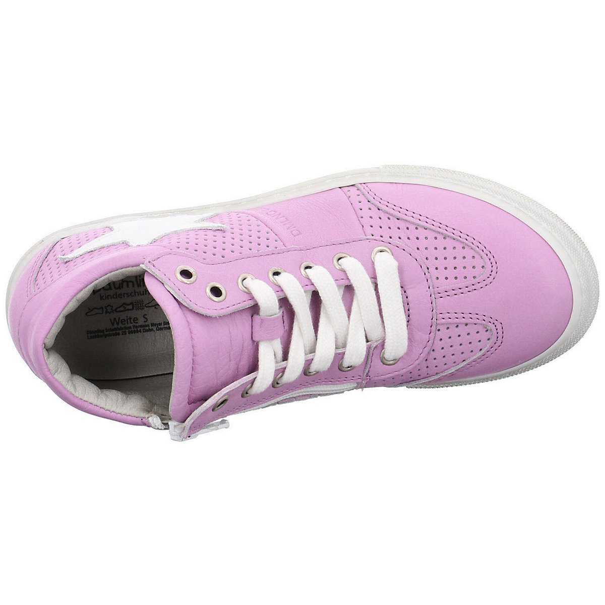 Mädchen Stiefel Schuhe Berno Sneaker Kinderschuhe Aufnäher Glattleder gemustert Halbschuhe