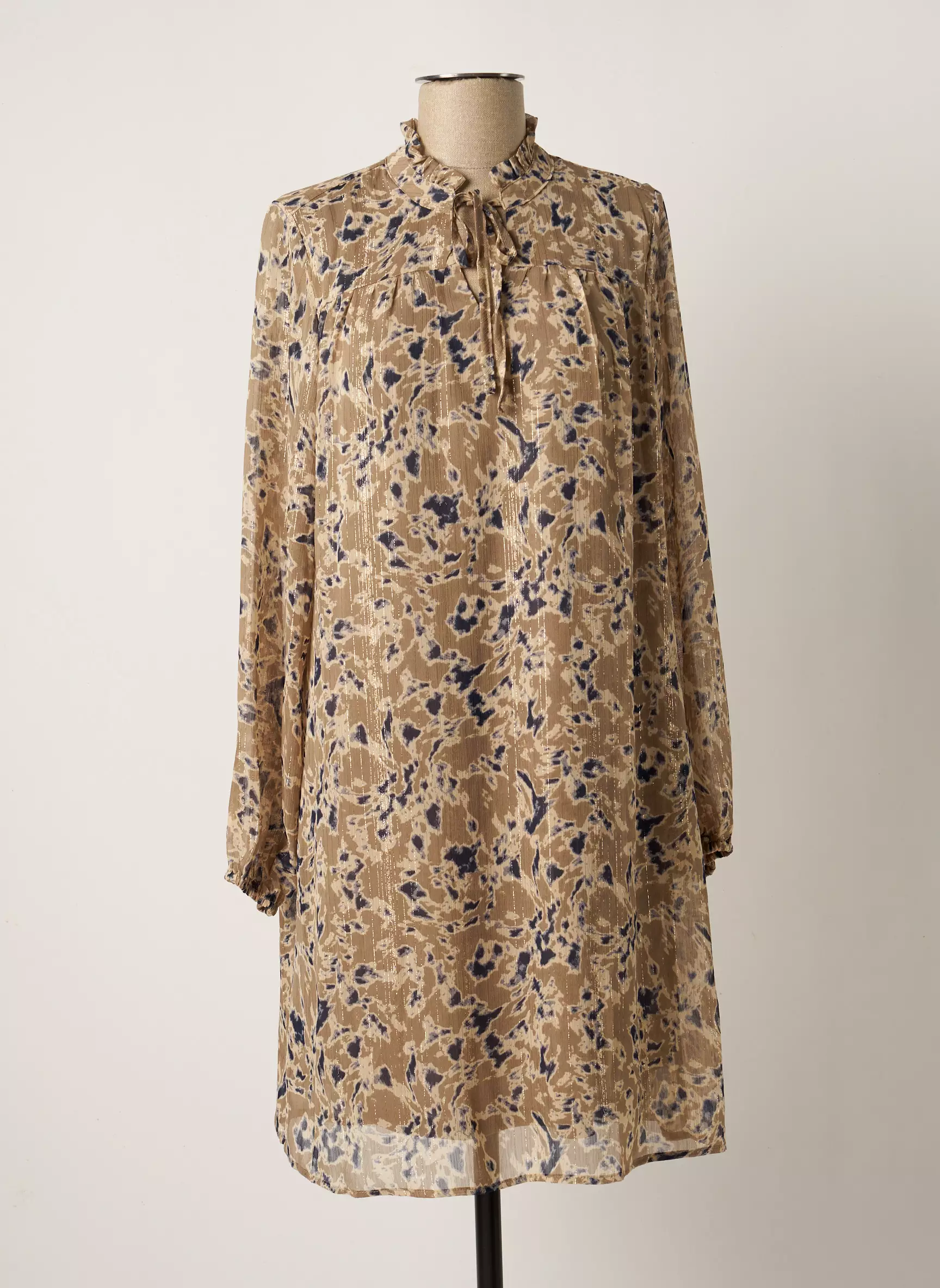Kaffe Robes Mi Longues Femme couleur beige