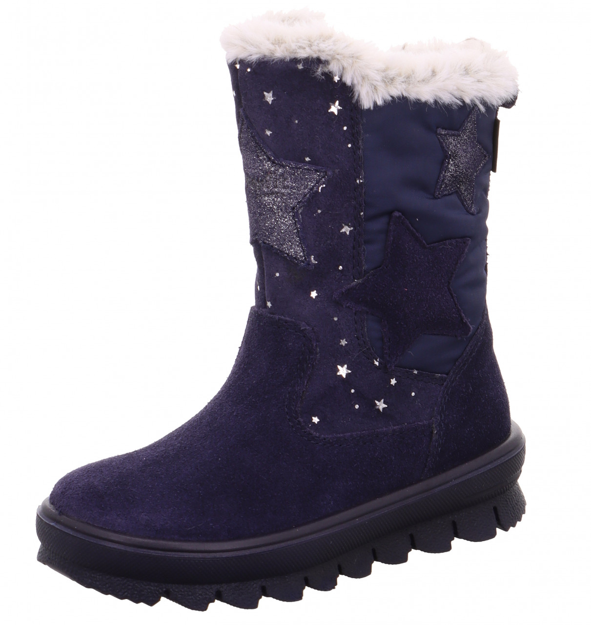 FLAVIA - Blau Stiefel mit Reißverschluss