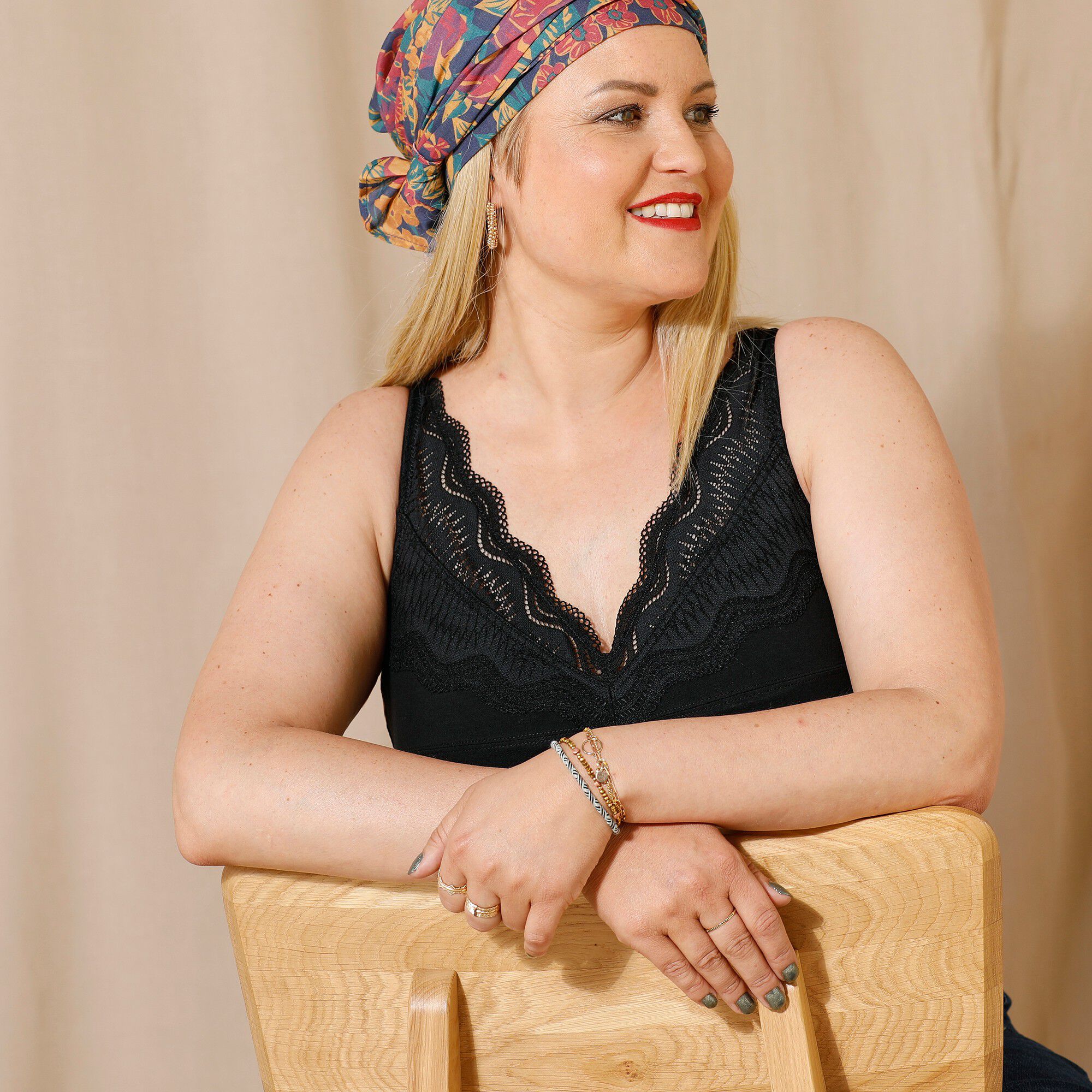 Soutien-gorge post-opératoire coton stretch forme foulard