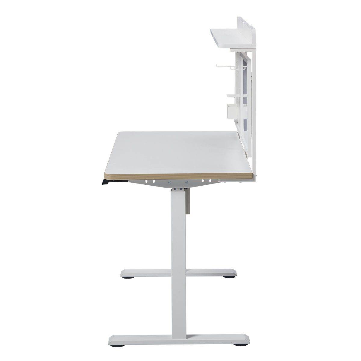 KOWO Schreibtisch Magnetisches Whiteboard, Lochplatte und Schublade für Schreibtisch, Passt nur für unseren Flexi Schreibtisch 120 cm