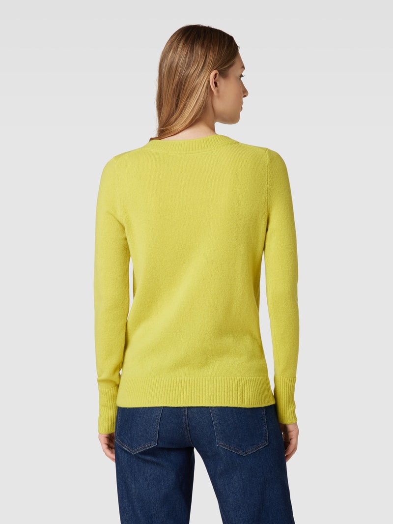 Strickpullover mit Rundhalsausschnitt in hellgrün