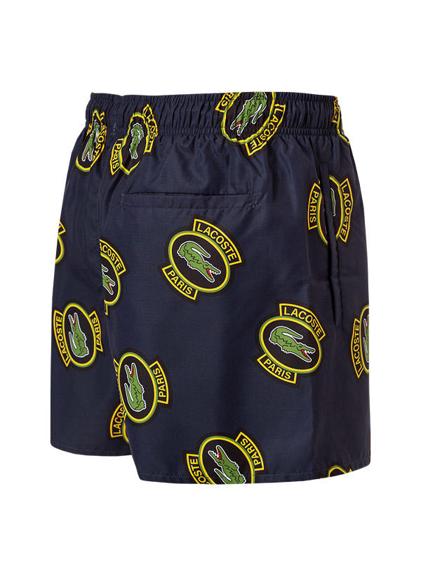LACOSTE, Badeshorts, Mikrofaser, marine gemustert