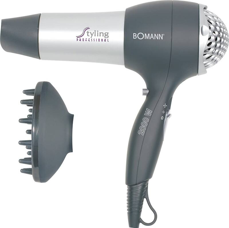 BOMANN Haartrockner HTD 889 CB 230 V Grau, Silber