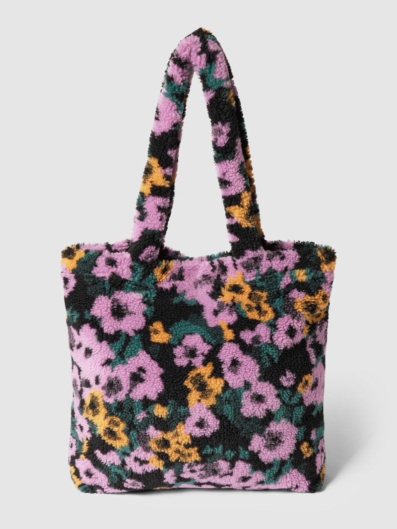 Shopper mit Allover-Muster Modell 'Armel' in marineblau