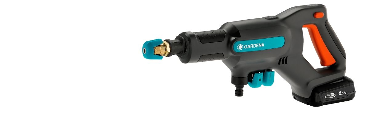 Lavadora de Alta Pressão Sem Fio Gardena 14800-20 AquaClean 24/18 V P4A - Conjunto Pronto para Uso