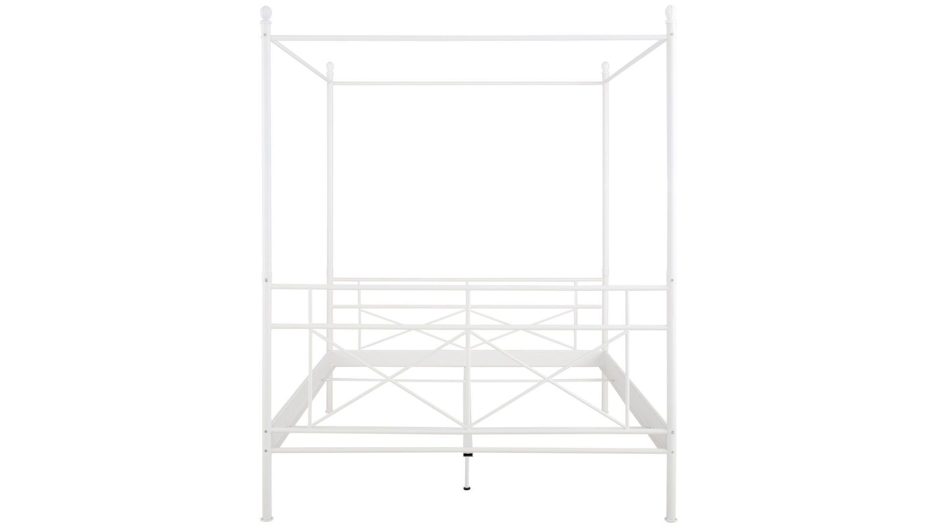 loft24 Himmelbett Tanja, Metallbett im Landhausstil, 160x200 cm