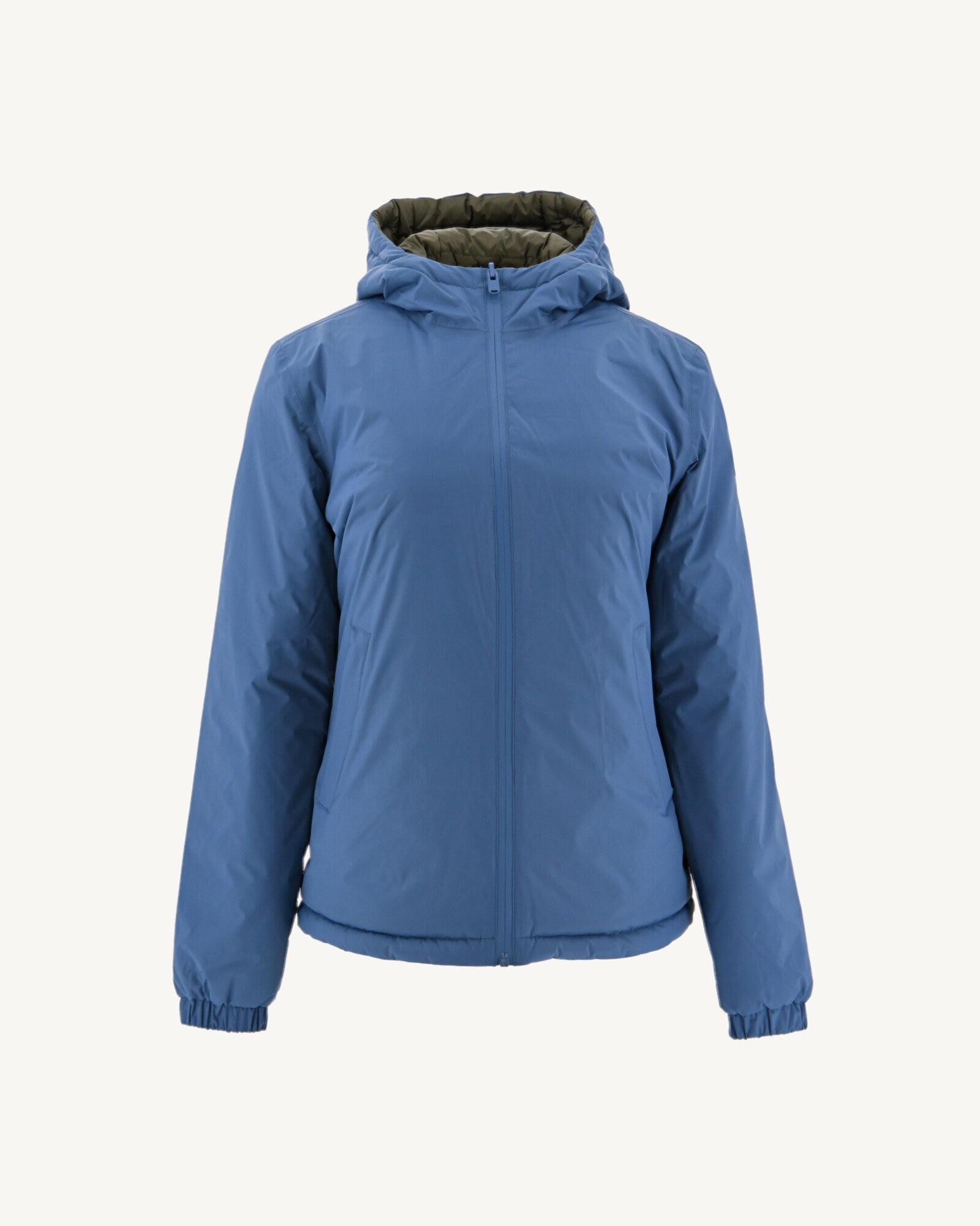 Doudoune réversible à capuche Bleu jeans/Army Vienne