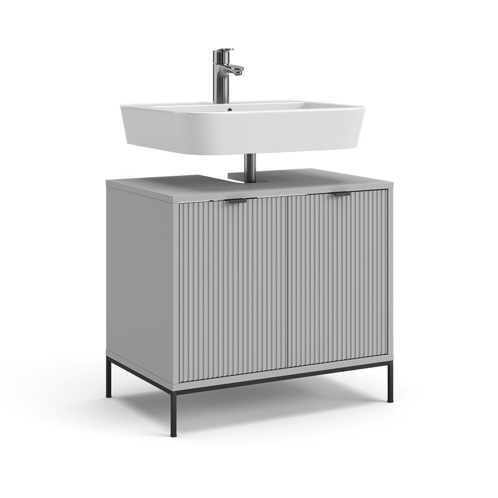 Vicco Waschbeckenunterschrank Badezimmerschrank ELIZA Grau