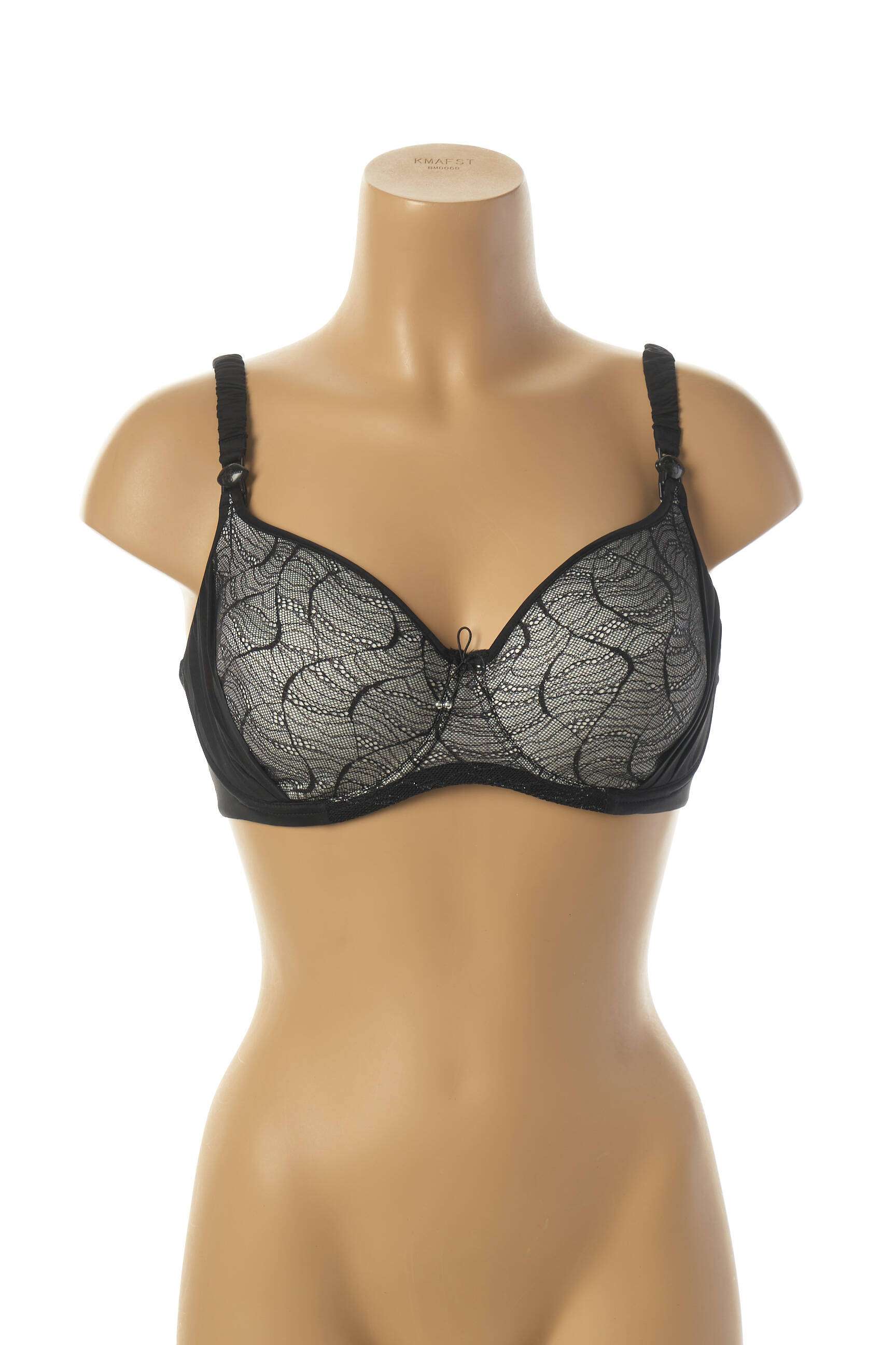 Cache Coeur Lingerie Maternite Femme couleur noir