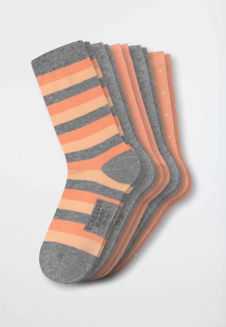 Damensocken 5er-Pack stay fresh uni/gemustert mehfarbig - Bluebird