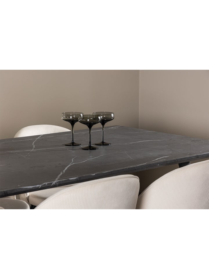 ebuy24 Essgruppe Malaga (7-teilig) Dunkelgrau 200 x 90 cm günstig kaufen onesize