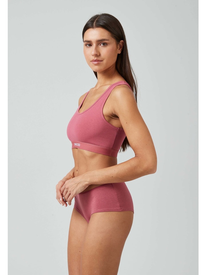 SNOCKS Soft BH aus Bio-Baumwolle 1 Stück in Mauve günstig kaufen