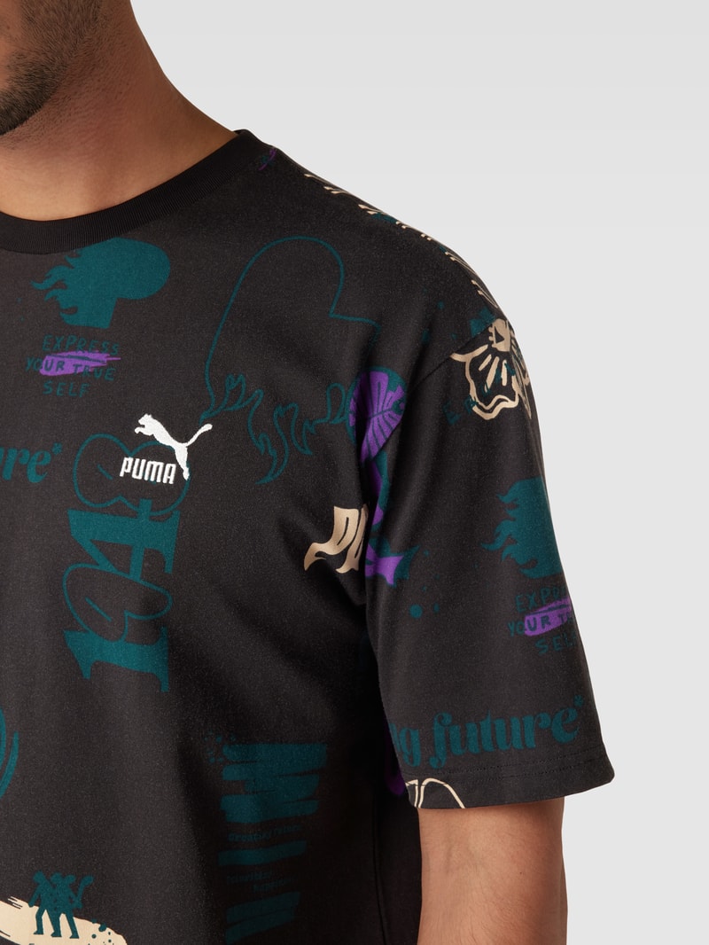 T-Shirt mit Allover-Print - PUMA X P&C* in schwarz