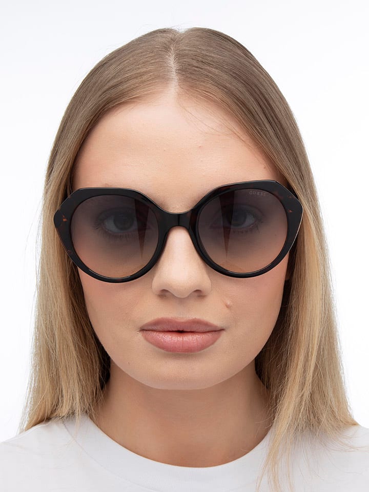 Guess Damen-Sonnenbrille in Braun/ Blau günstig kaufen 55