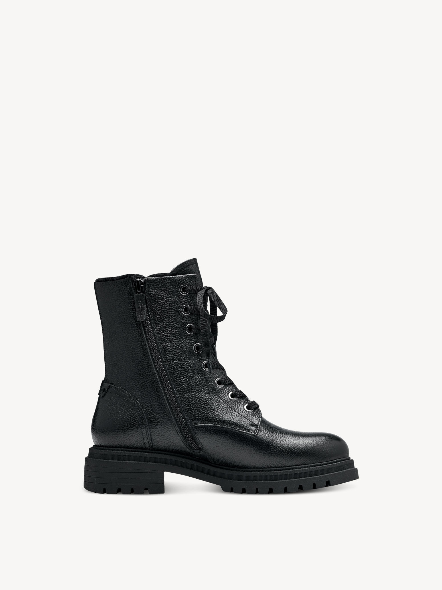 Bottine en cuir - noir doublure chaude
