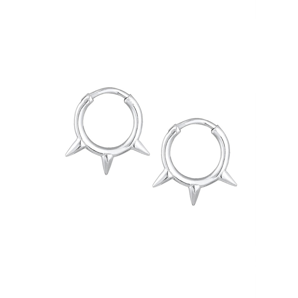 Elli Elli Boucles d'Oreilles Pointes Créoles Boucles d'Oreilles Femme - (925/1000) Arg Boucles d'oreilles