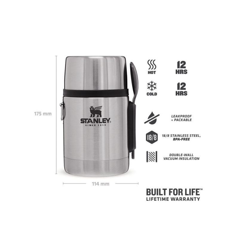 Stanley Camping-Lebensmittelbehälter, Adventure All-In-One-Lebensmittelbehälter aus Edelstahl, 18 oz \/ 530 ml
