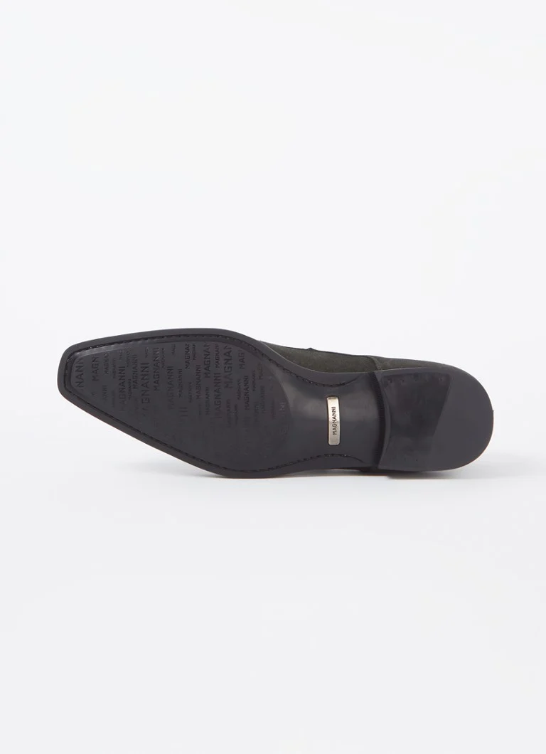 Pantofi Magnanni din piele întoarsă cu cataramă
