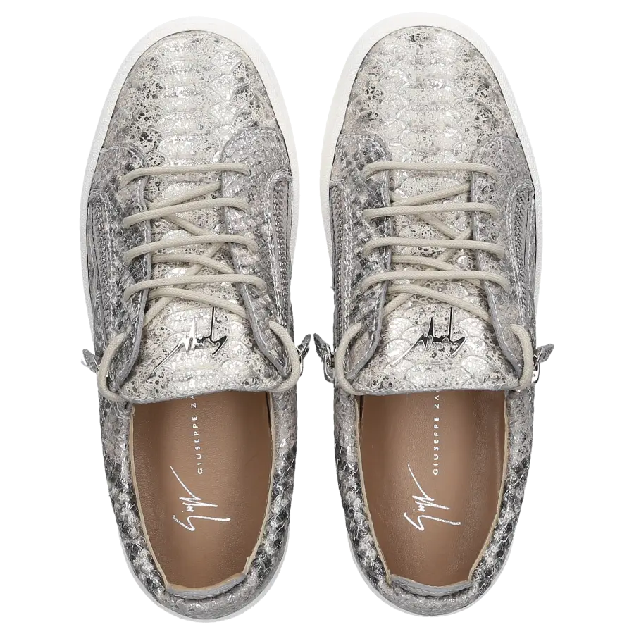 Giuseppe Zanotti - Sneaker low GAIL Kalbsleder - silber