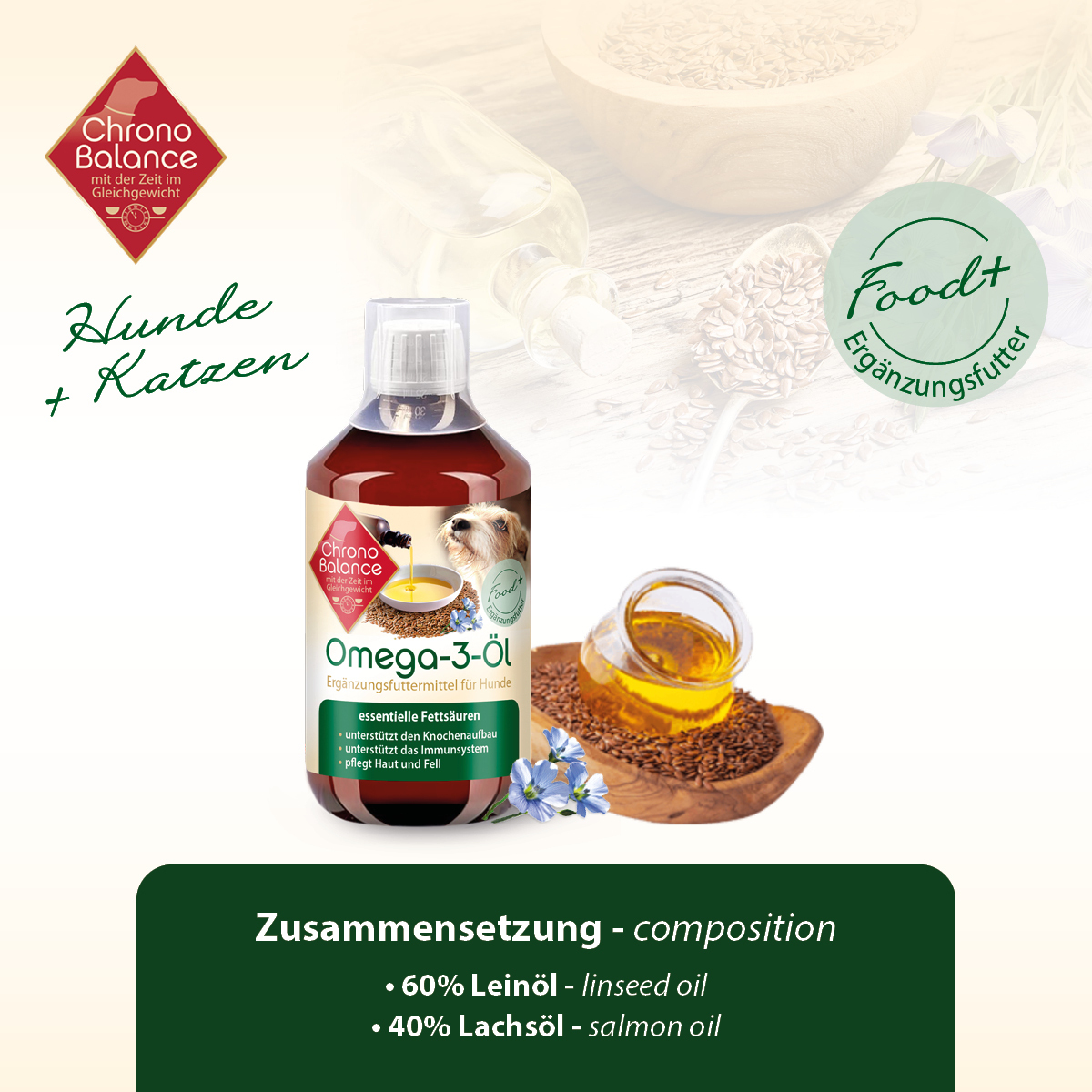 ChronoBalance Ergänzungsfutter & Aufzucht ChronoBalance natürliches Omega-3 Öl 100 ml