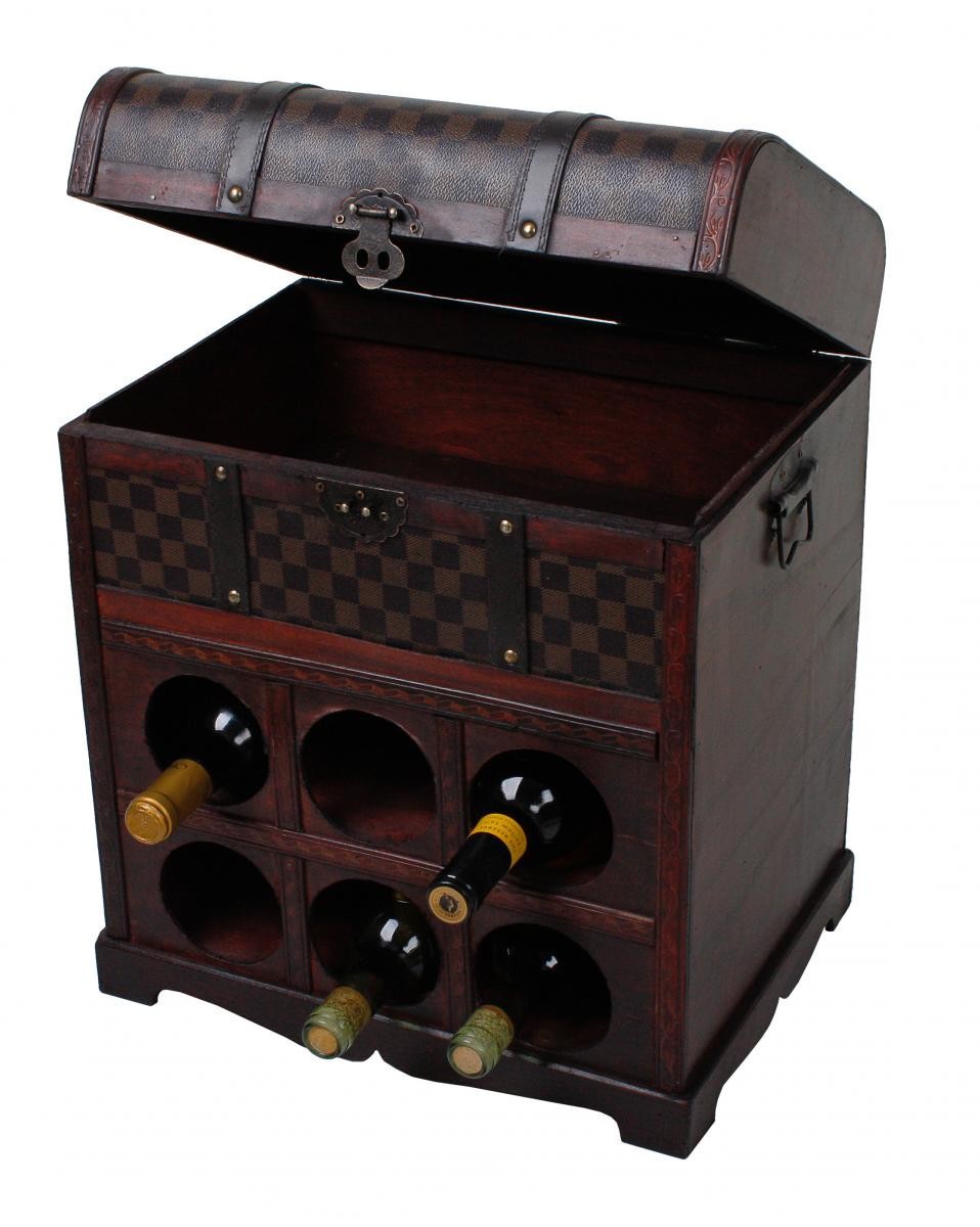 Deco Pleasure Harms Weinregal im Kolonialstil für 6 Flaschen