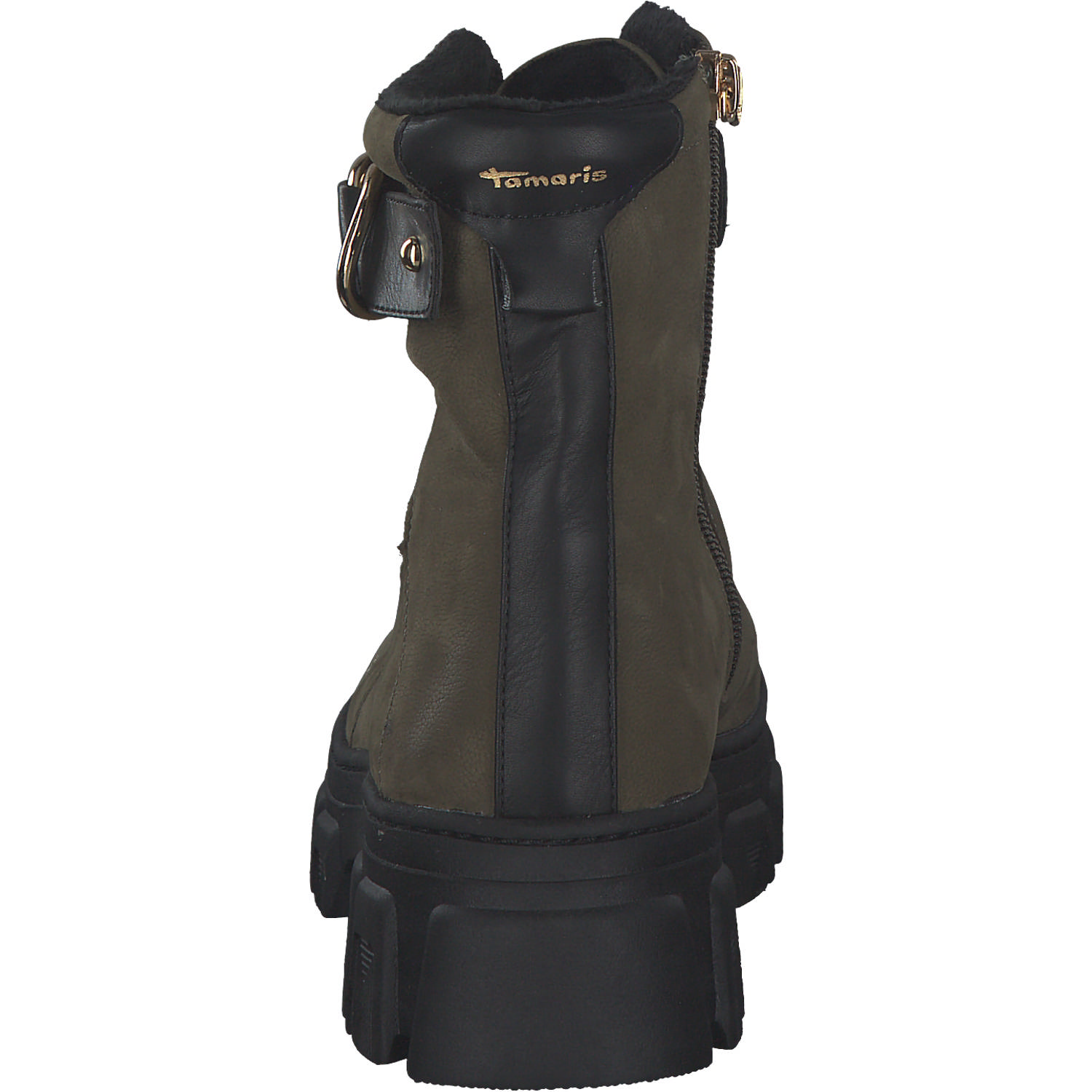 Tamaris 25213, Schnürstiefeletten, Damen, Olive/Black