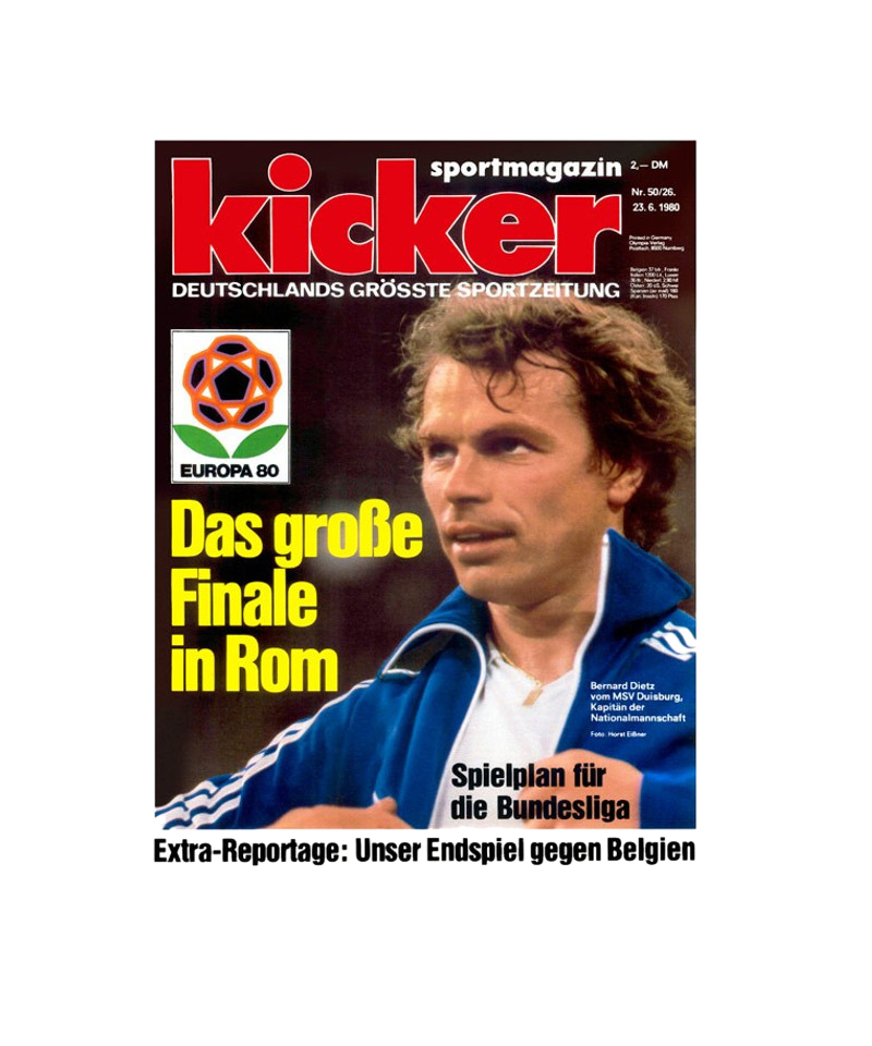 kicker Retro-Blechschild Titel 1980