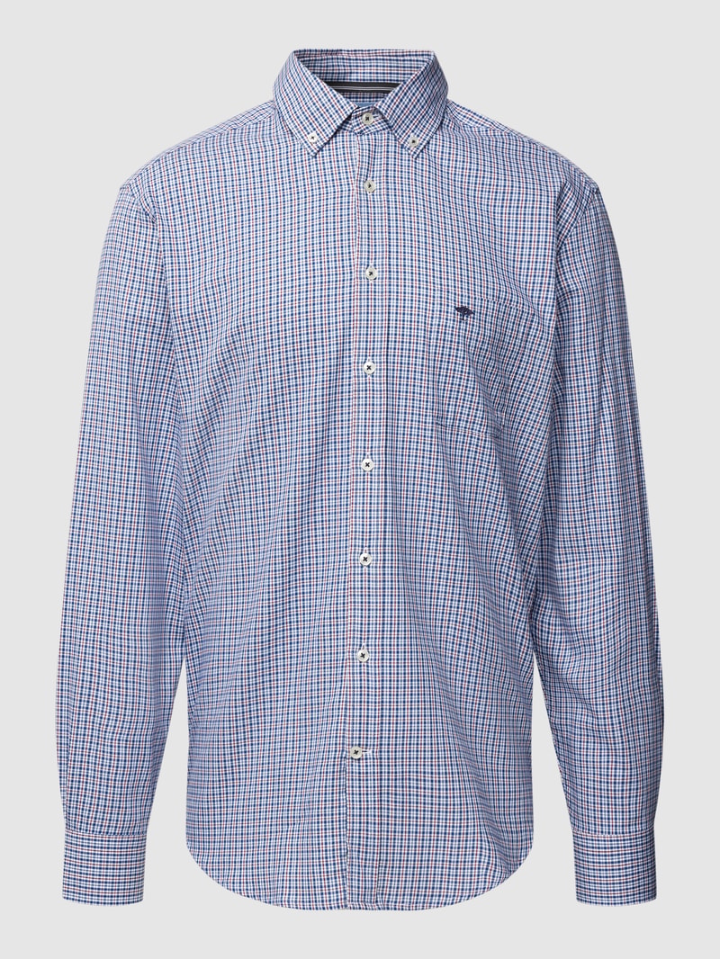 Regular Fit Freizeithemd mit Button-Down-Kragen in kirschrot