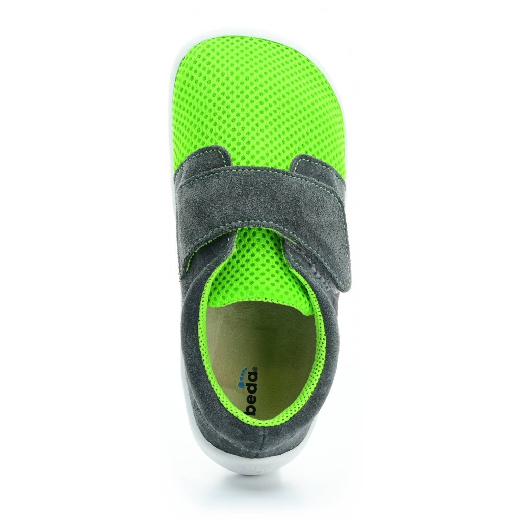 Beda Lime Barfußsneakers (BF 0001/SK/1W Mesh mit Leder)