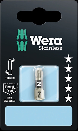 Bity Wera 05073613001 3855/1 TS SB Pozidriv, nerezová ocel, PZ 1 x 25 mm