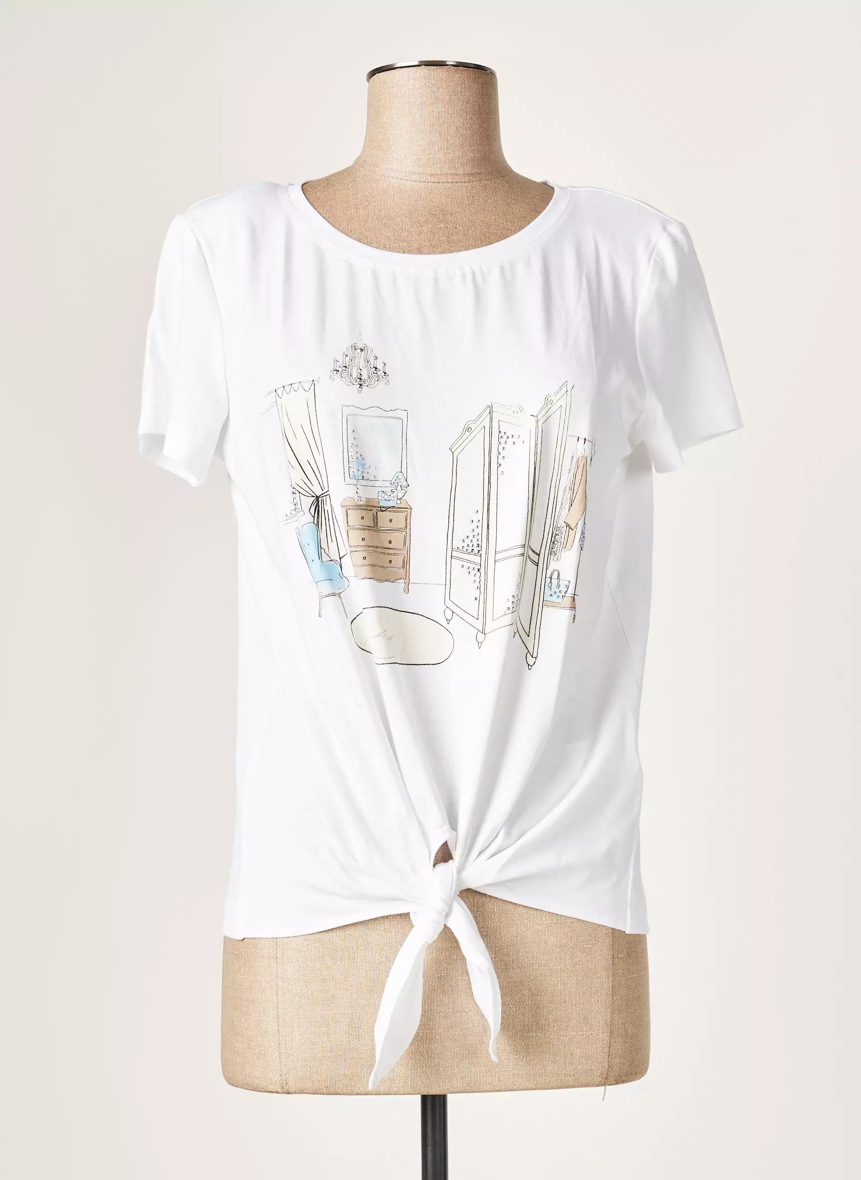 5 Hearts Tshirts Femme couleur blanc