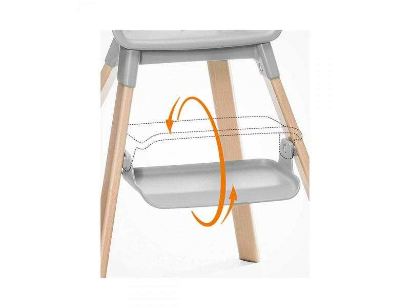 Chaise haute bébé Clikk vert et coussin