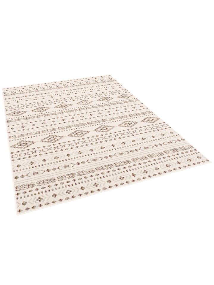 Pergamon In & Outdoor Teppich Flachgewebe Campus Ethno in Beige günstig kaufen