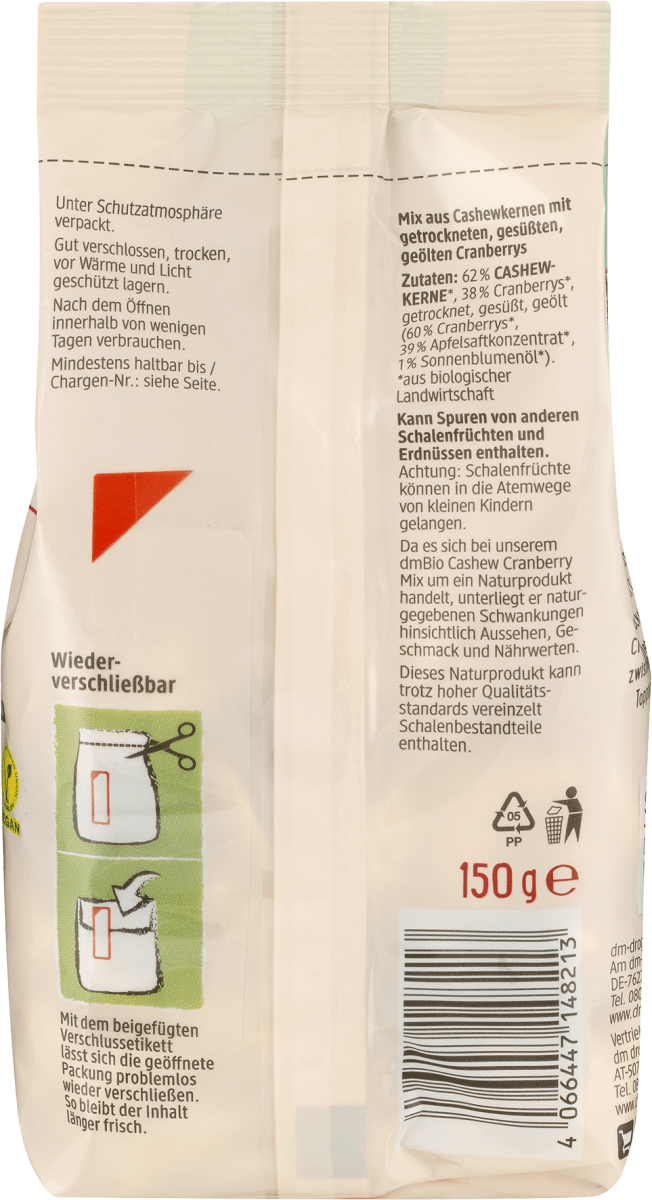 Nuss- & Trockenfrüchtemischung Cashew Cranberry Mix, 150 g