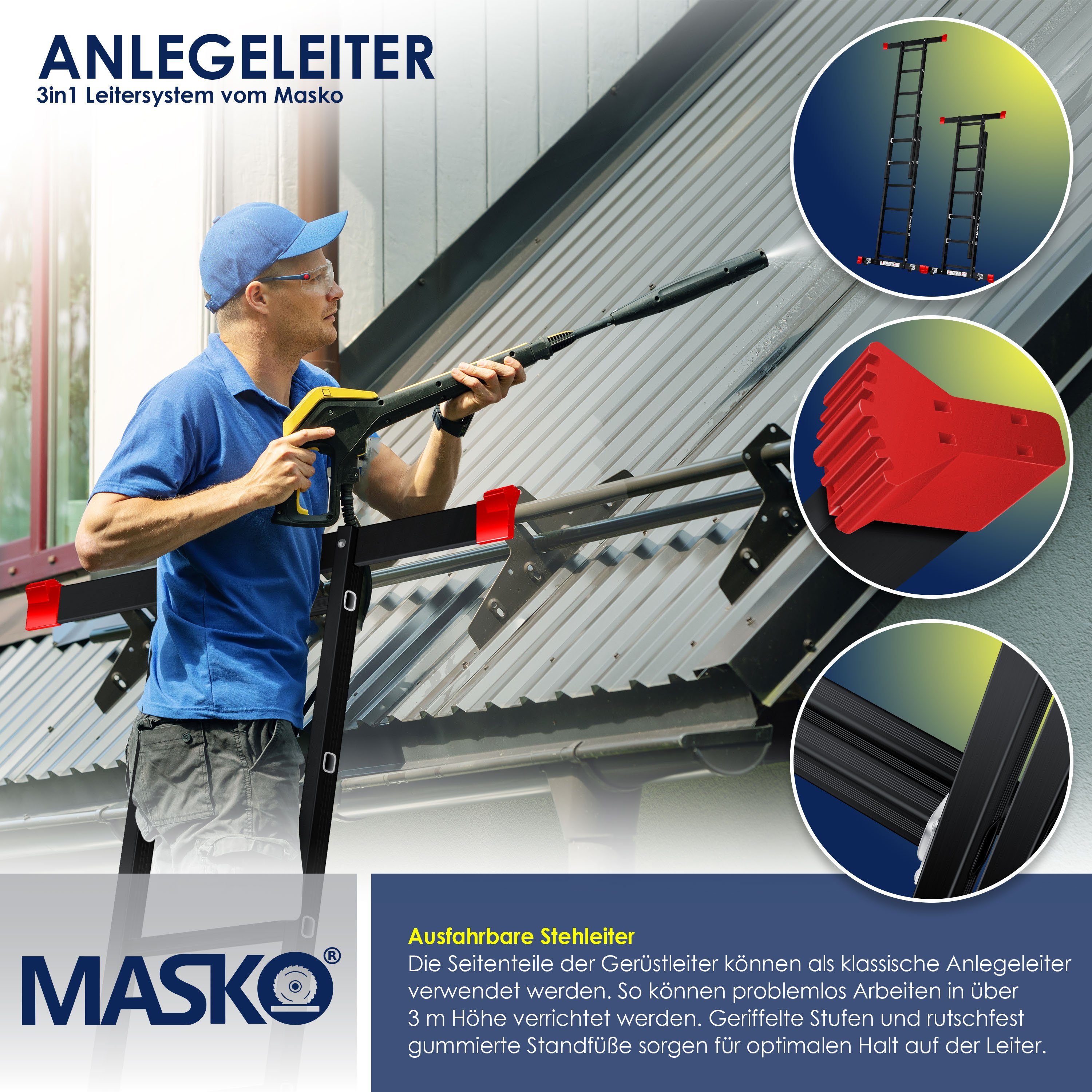MASKO Gerüst, Baugerüst Alugerüst Gerüst Alu Leiter Arbeitsgerüst