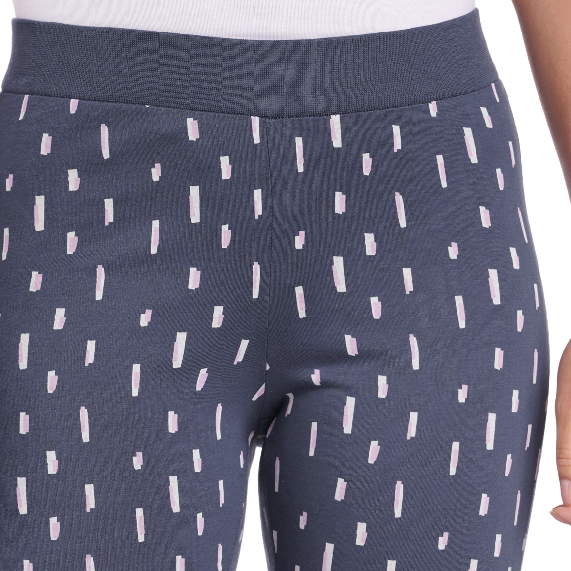 Damen 34-Schlafhose mit Allover-Print