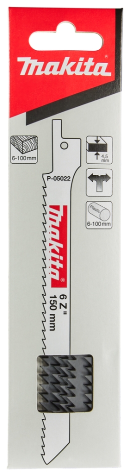 Makita Zubehör P-05022 Säbelsägeblatt 3022 Spezial für Holz und Kunststoff, 5 Stück