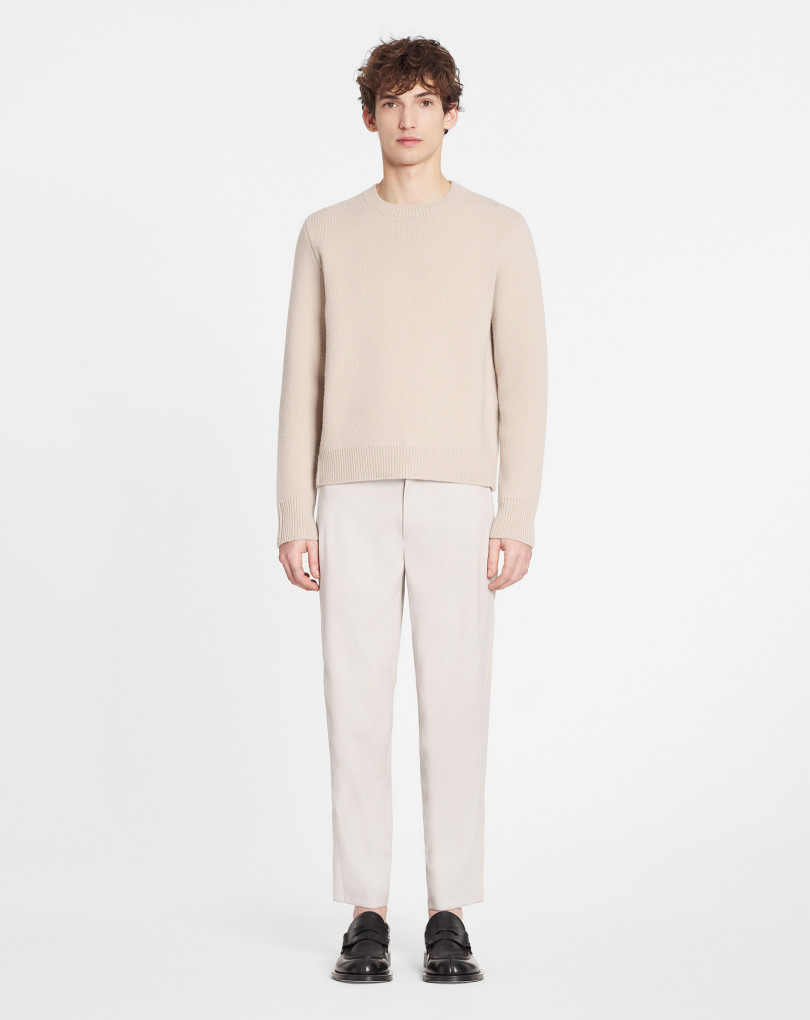 PULL COL ROND EN LAINE ET CACHEMIRE