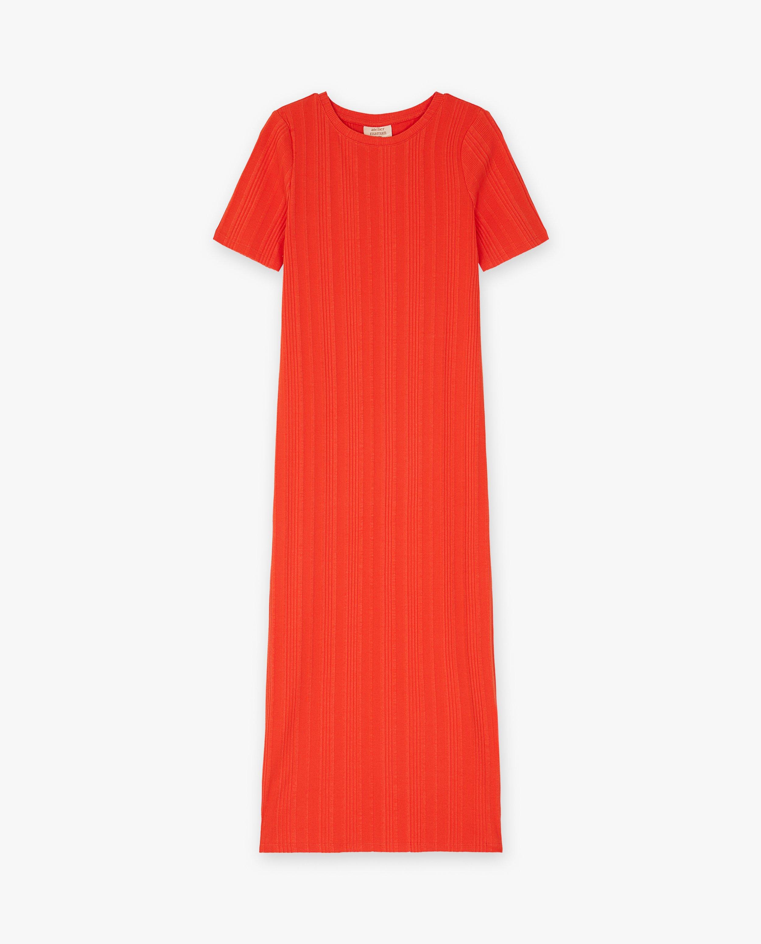 Rochie Atelier Maman Maternity cu nervuri fine roșii