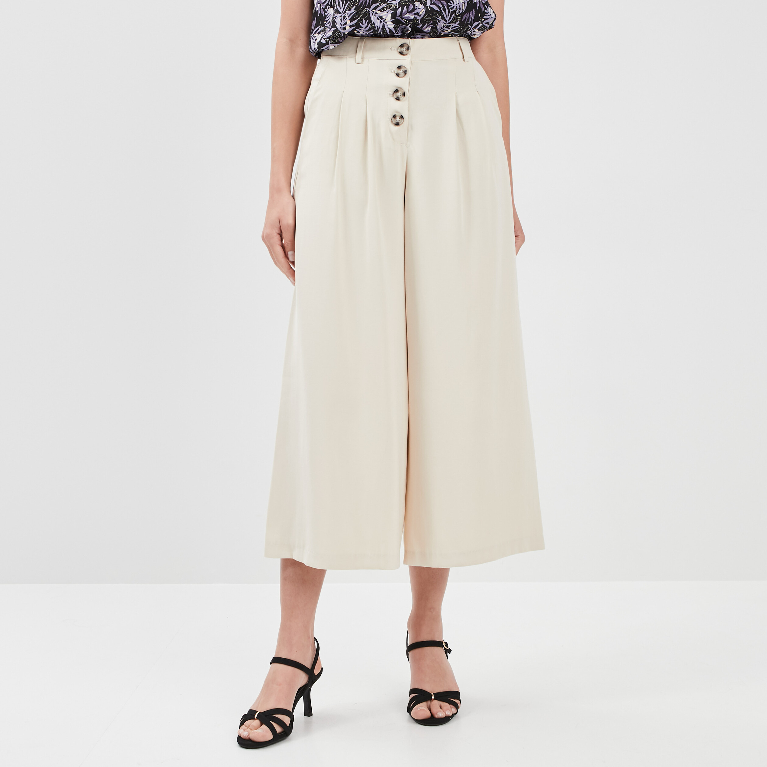Jupe-culotte large sable femme | La Halle