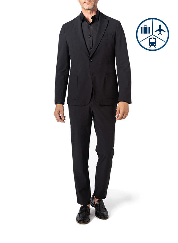 BOSS Black, Reise-Anzug Hanry-Genius, Slim Fit, Performance-Stretch halbgefüttert, schwarz
