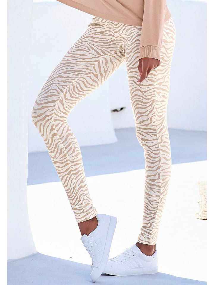 LASCANA Schlafhose in ecru-nougat günstig kaufen