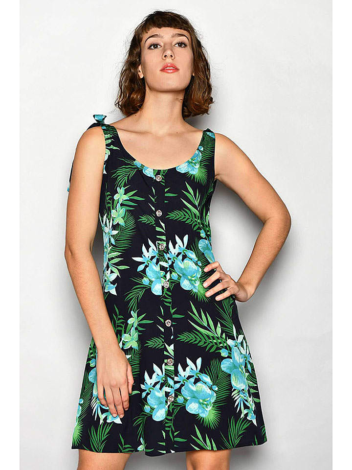 Tarifa Kleid in Grün/ Bunt günstig kaufen L