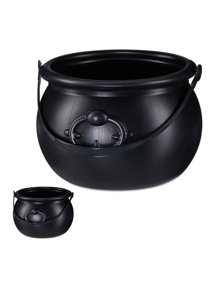 relaxdays 2x Hexenkessel in Schwarz günstig kaufen onesize