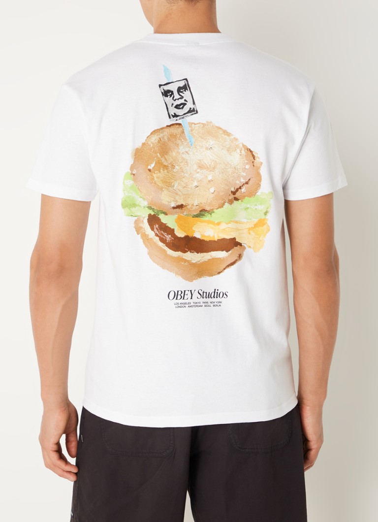 Obey Visual Food T-shirt with logo and back print