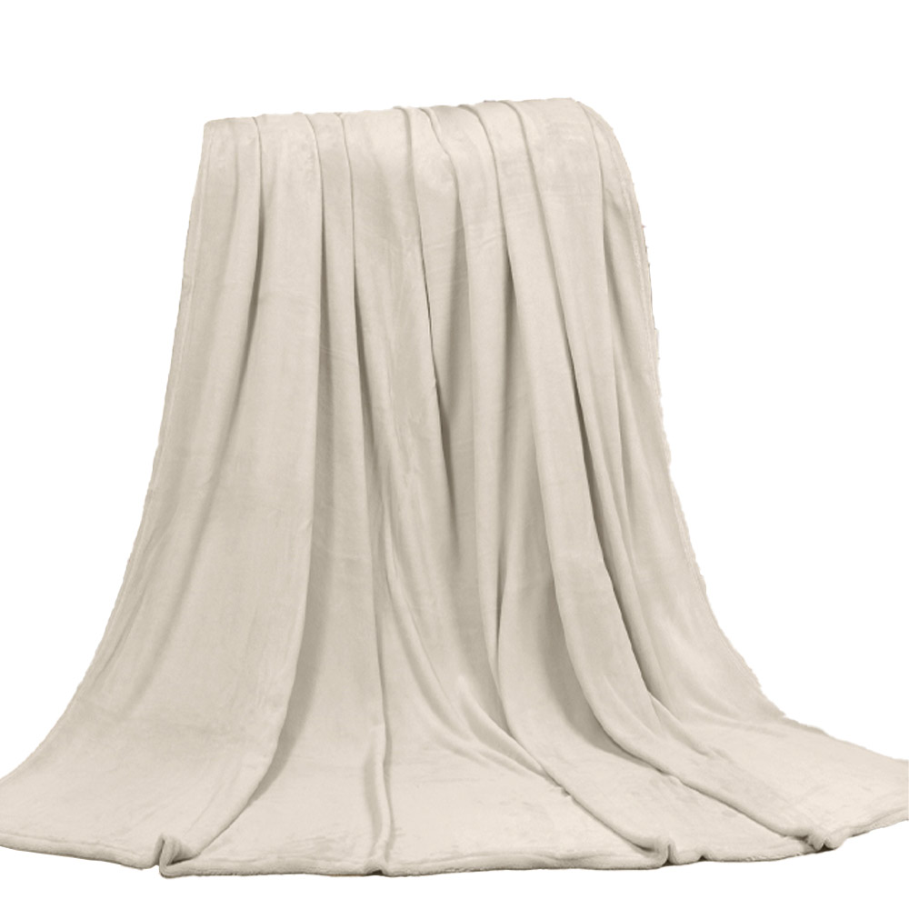 Bella Casa XXL-Mikrofaser-Flauschdecke, ca. 220 x 240 cm, Sekt