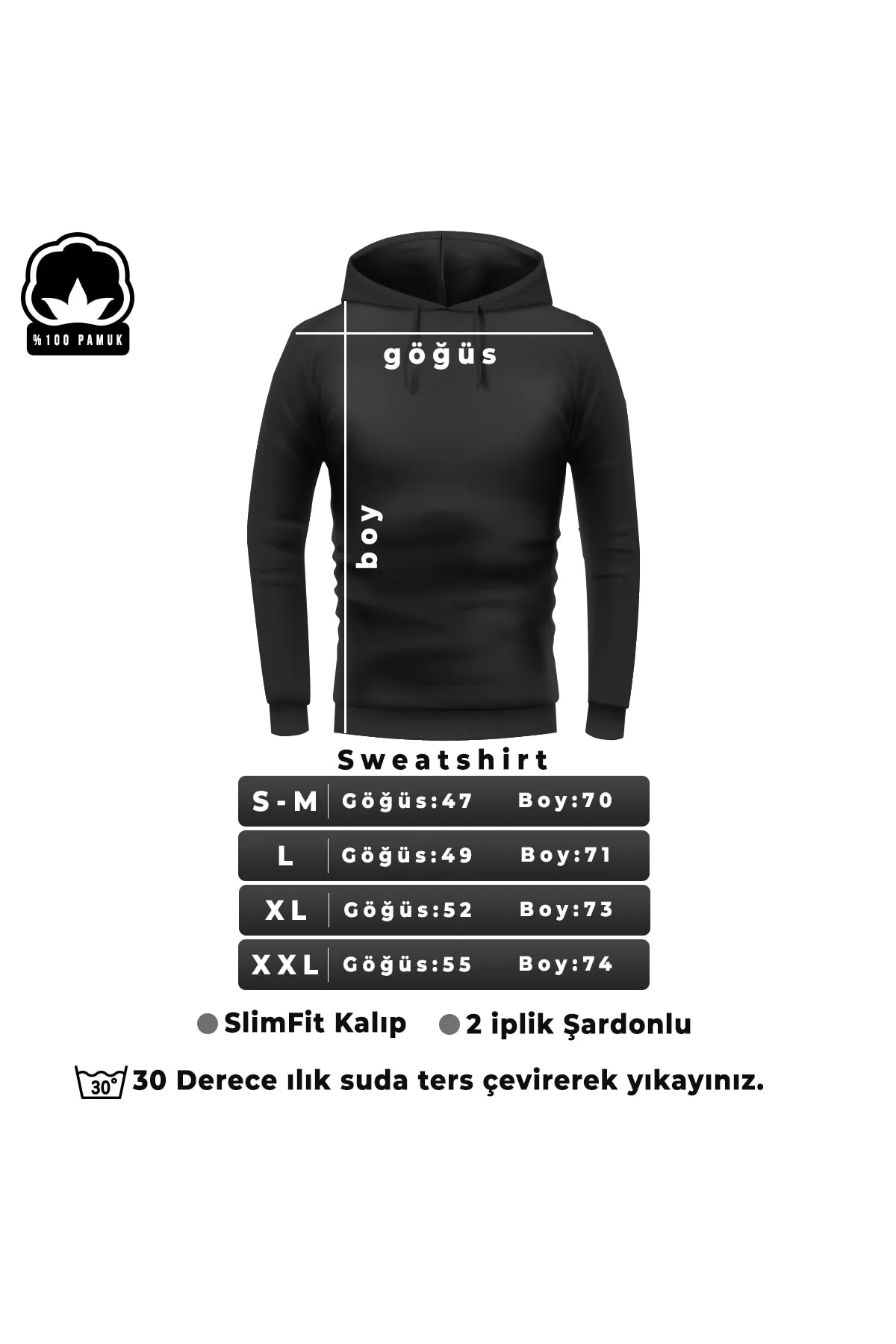 uyguntarz  Unisex-Sweatshirt mit Kapuze und Reißverschluss