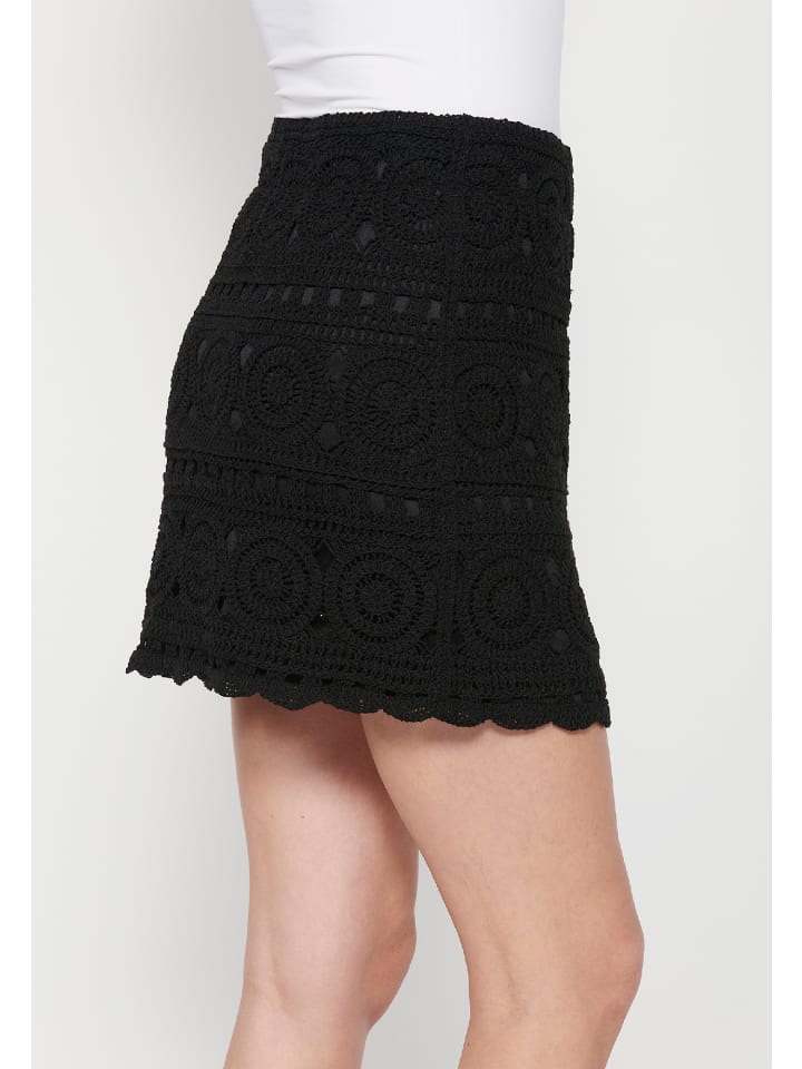 KOROSHI KURZER SKIRT in schwarz günstig kaufen
