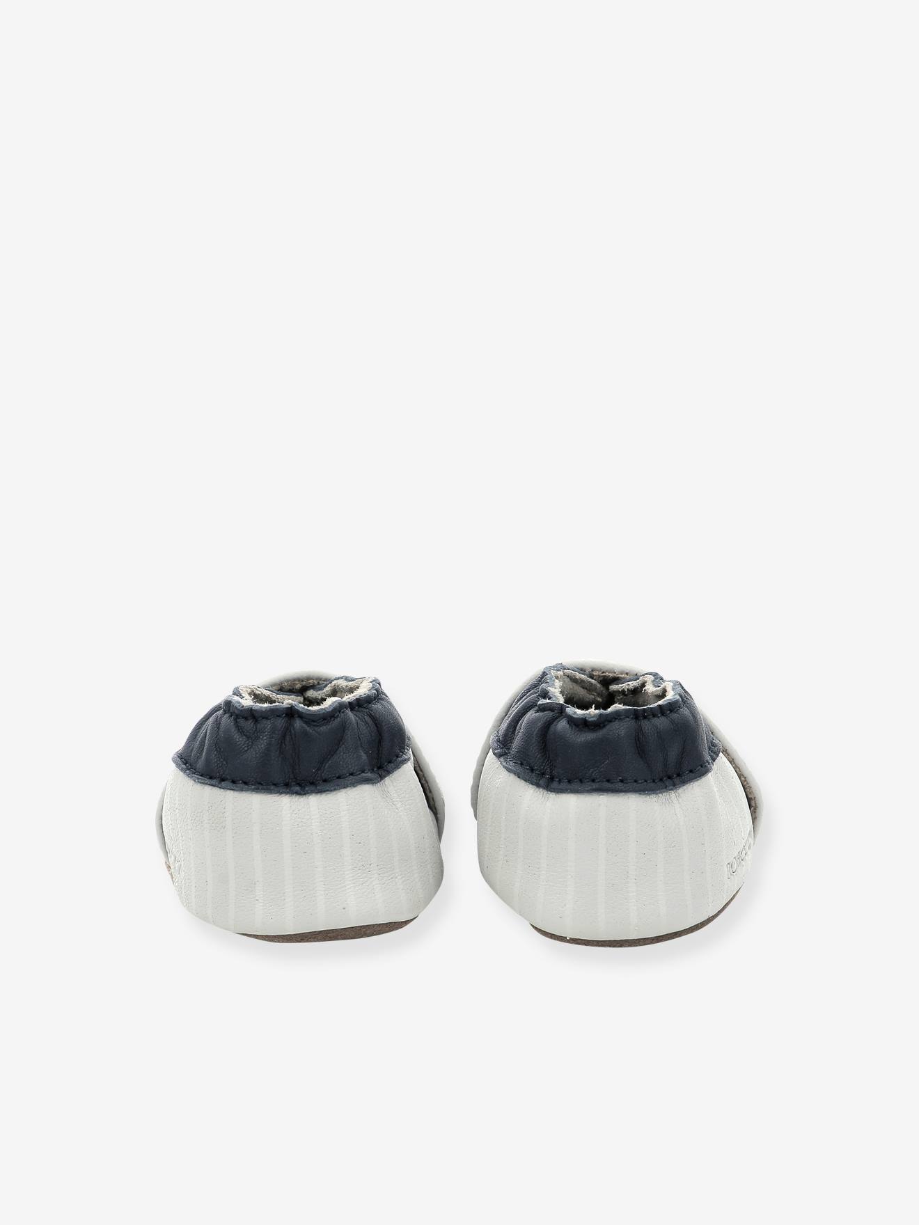 Chaussons cuir souple bébé Cold Friend 946800-10 ROBEEZ© gris